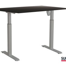 SUN-FLEX®EASYDESK ADAPT: 610682 SUN-FLEX®EASYDESK ADAPT I White Aluminium, Blacklaminate 120*80 cm