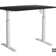 SUN-FLEX®EASYDESK ADAPT: 611784 SUN-FLEX®EASYDESK ADAPT II, Pure White, Blacklaminate, 140*80 cm