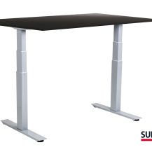 SUN-FLEX®EASYDESK ADAPT: 612686 SUN-FLEX®EASYDESK ADAPT VI, White Aluminium, Blacklaminate, 160*80 cm