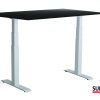 SUN-FLEX®EASYDESK ADAPT: 612782 SUN-FLEX®EASYDESK ADAPT VI Pure White, Blacklaminate 120*80 cm