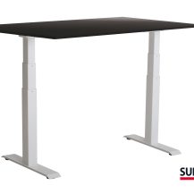 SUN-FLEX®EASYDESK ADAPT: 612784 SUN-FLEX®EASYDESK ADAPT VI, Pure White, Blacklaminate, 140*80 cm
