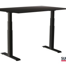 SUN-FLEX®EASYDESK ADAPT: 612882 SUN-FLEX®EASYDESK ADAPT VI, Traffic Black, Blacklaminate, 120*80 cm