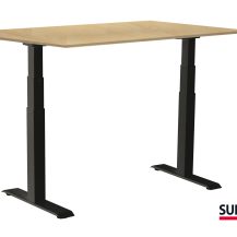 SUN-FLEX®EASYDESK ADAPT: 612892 SUN-FLEX®EASYDESK ADAPT VI Traffic Black, Birchlaminate 120*80 cm