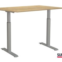 SUN-FLEX®EASYDESK ADAPT: 613692 SUN-FLEX®EASYDESK ADAPT III White Aluminium, Birchlaminate 120*80 cm