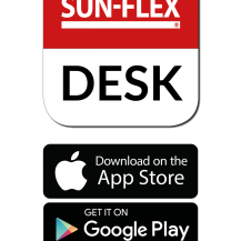 SUN-FLEX®DESKFRAME II: Get the App DESK is in App Store and Google Play