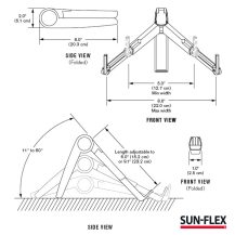 SUN-FLEX®GravityStand: Art.nr. 100122 SUN-FLEX®GravityStand, måttabell