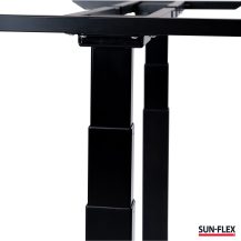 SUN-FLEX®DESKFRAME VI: SUN-FLEX®DESKFRAME VI, Traffic Black, art.no. 600806 Double motors